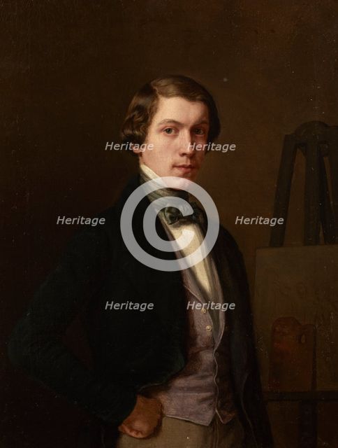 Self-Portrait, 1847. Creator: Leopold Loeffler.