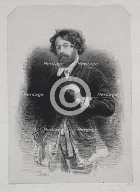 Self-Portrait, 1842. Creator: Paul Gavarni (French, 1804-1866).
