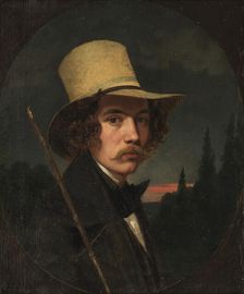 Self-portrait, 1843-1847. Creator: Andreas Herman Hunaeus