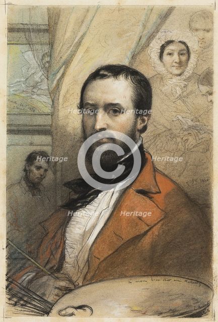 Self-Portrait, 1843. Creator: Louis Gallait.
