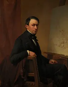 Self Portrait, 1854. Creator: Eugène Verboeckhoven