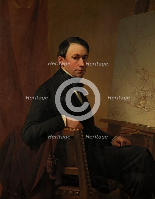 Self Portrait, 1854. Creator: Eugène Verboeckhoven.