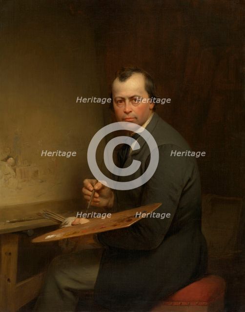 Self-portrait, 1854. Creator: Ferdinand De Braekeleer.