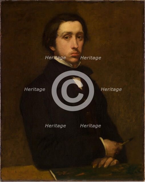 Self-portrait, 1855. Creator: Degas, Edgar (1834-1917).