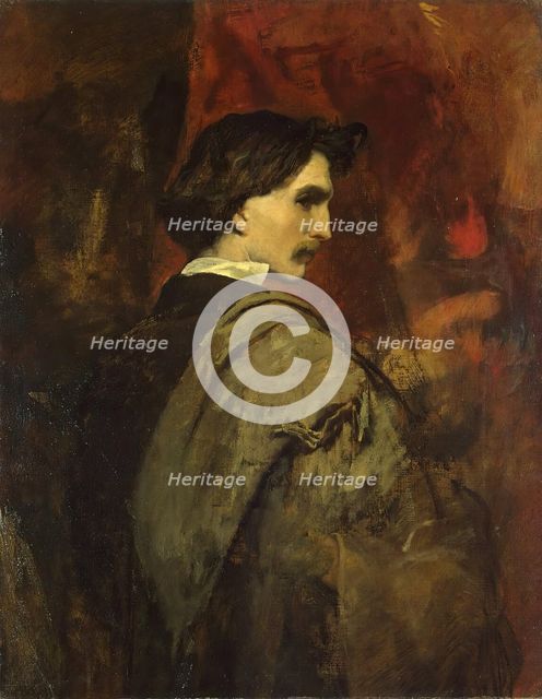 Self-Portrait, 1856. Creator: Anselm Friedrich Feuerbach.