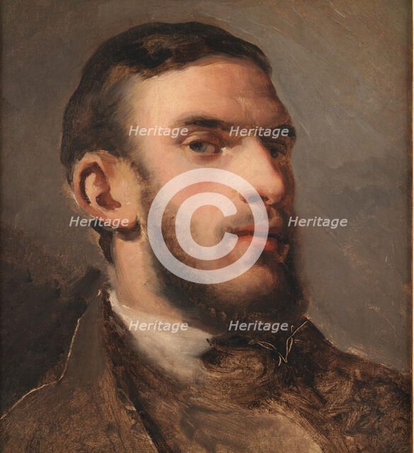 Self-Portrait, 1857-1858. Creator: Camille Pissarro.