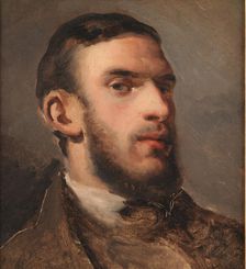 Self-Portrait, 1857-1858. Creator: Camille Pissarro