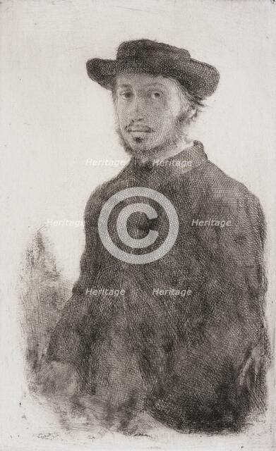 Self-Portrait, 1857. Creator: Edgar Degas.