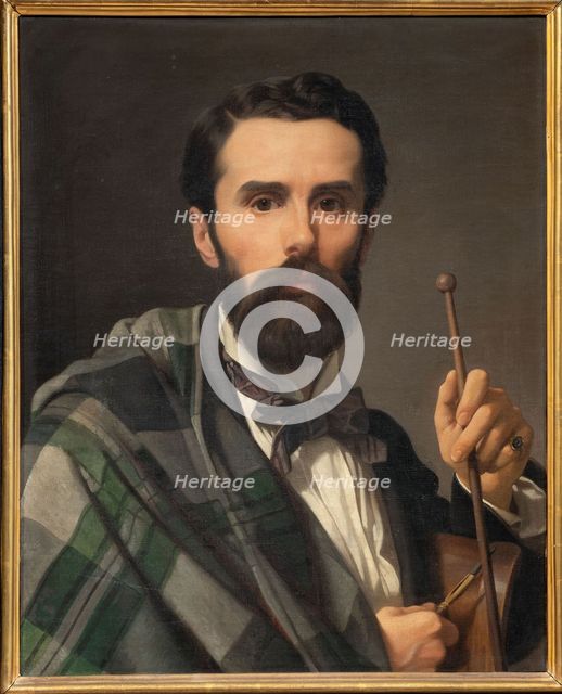 Self-portrait, 1858. Creator: Mussini, Luigi (1813-1888).