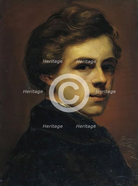 Self-portrait, 1852. Creator: Gustav Gaul.
