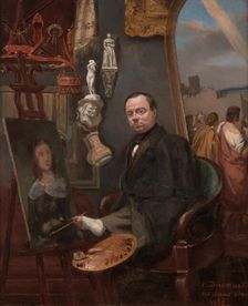 Self-portrait, 1852. Creator: Ducornet, Louis Joseph César (1806-1856)