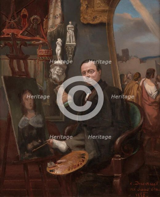 Self-portrait, 1852. Creator: Ducornet, Louis Joseph César (1806-1856).