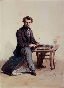 Self-portrait, 1853. Creator: Isidore Pils