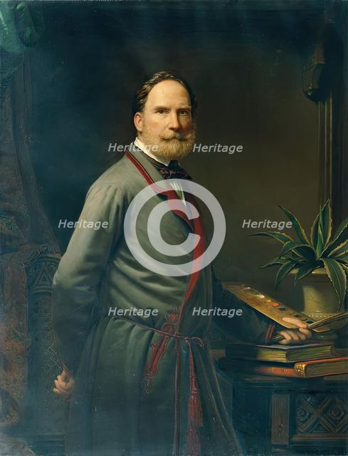 Self-portrait, 1864. Creator: Anton Einsle.