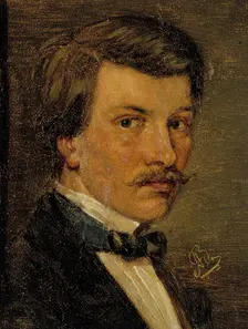 Self-Portrait, 1860-1869. Creator: Adolf von Becker
