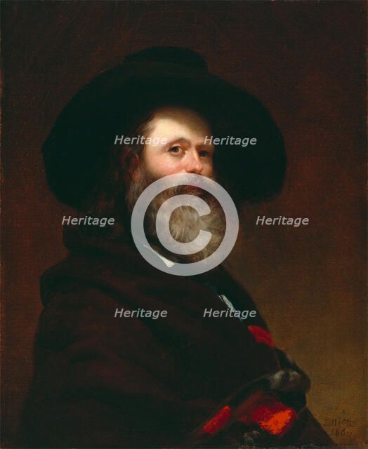 Self Portrait, 1860. Creator: Charles Loring Elliott.