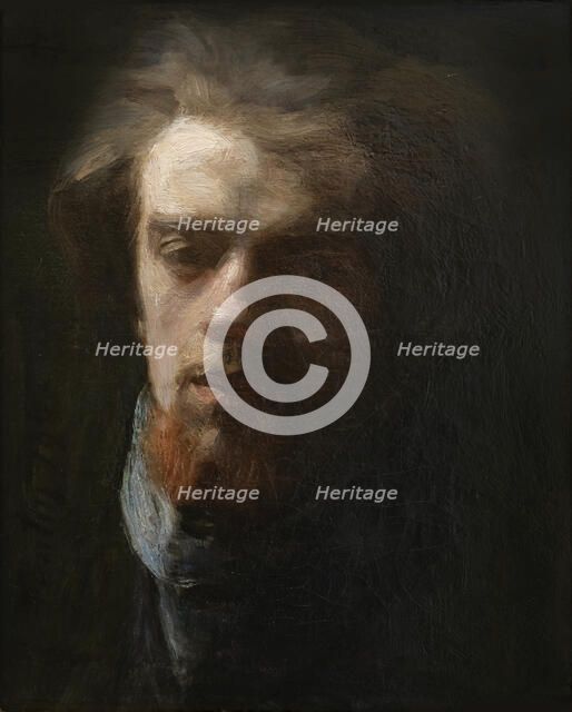 Self-portrait, 1860. Creator: Fantin-Latour; Henri (1836-1904).