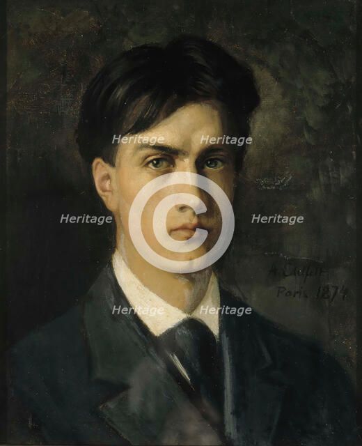 Self-Portrait, 1874. Creator: Edelfelt, Albert Gustaf Aristides (1854-1905).