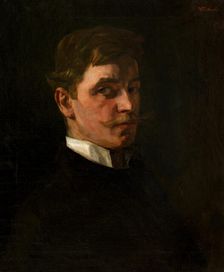 Self-Portrait, 1876-1877. Creator: Trübner, Heinrich Wilhelm (1851-1917)
