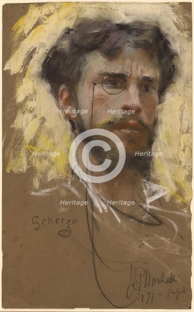 Self-Portrait, 1877. Creator: Francesco Paolo Michetti.