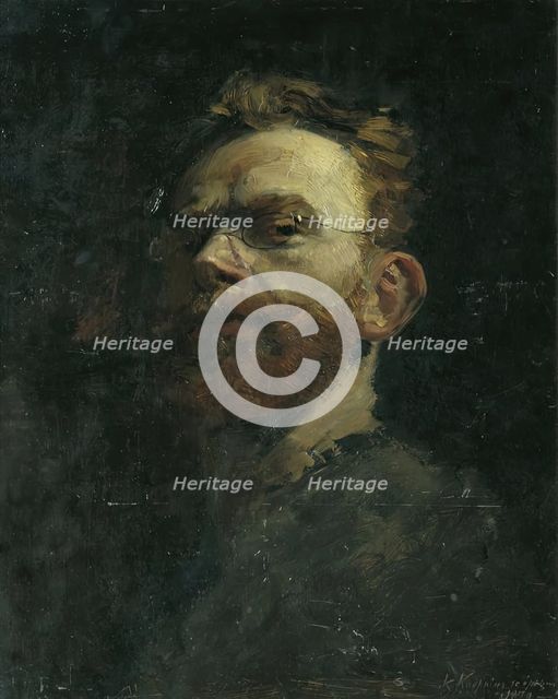 Self-portrait, 1879. Creator: Karl Koepping.