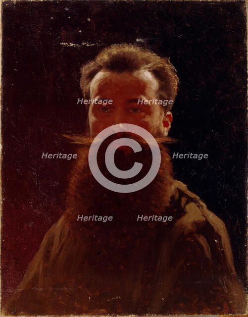 Self-Portrait, 1870s. Artist: Pryanishnikov, Illarion Mikhailovich (1840-1894)
