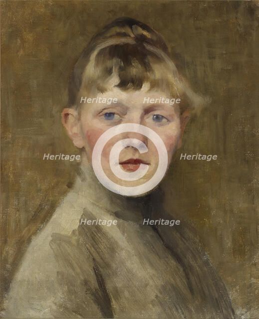Self-Portrait, 1884-1885. Creator: Helene Schjerfbeck.