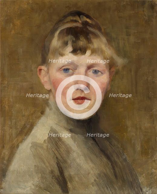 Self-Portrait, 1884-1885. Creator: Schjerfbeck, Helene (1862-1946).