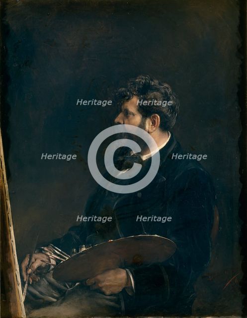 Self-Portrait, 1884. Creator: Francisco Domingo Marques.