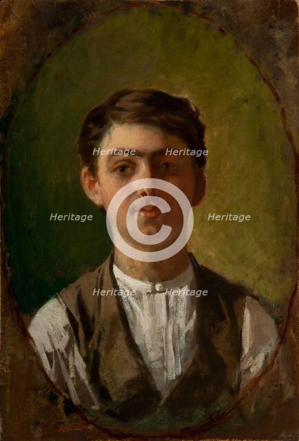 Self-Portrait, 1885-1886. Creator: Pellizza da Volpedo, Giuseppe (1868-1907).