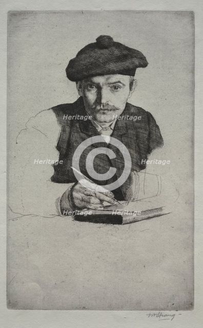 Self-Portrait, 1885. Creator: William Strang (British, 1859-1921).