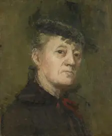 Self portrait, 1887. Creator: Kitty Lange Kielland