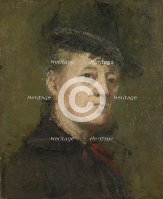 Self portrait, 1887. Creator: Kitty Lange Kielland.