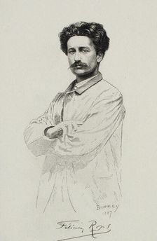 Self-portrait, 1887. Creator: Rops, Félicien (1833-1898)