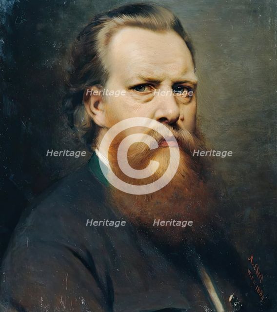 Self-portrait, 1889. Creator: Anton Ebert.