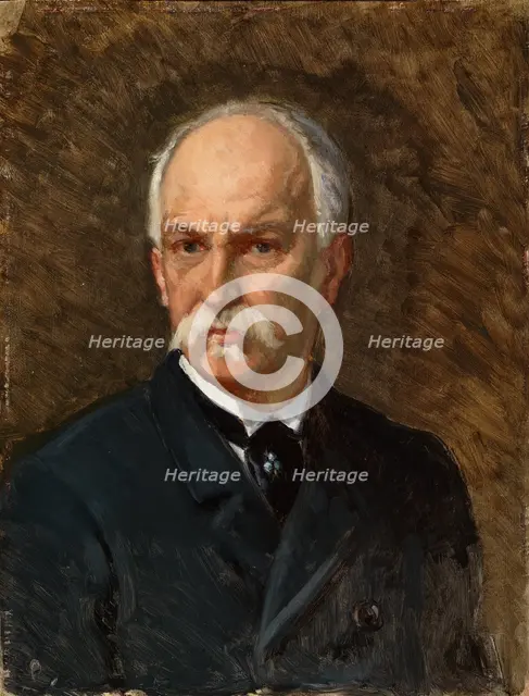 Self-Portrait, 1880-1890. Creator: Adolf von Becker.