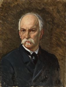Self-Portrait, 1880-1890. Creator: Adolf von Becker