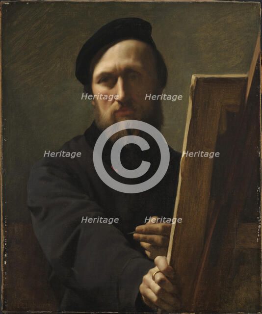 Self-portrait, 1880. Creator: Flandrin, Hippolyte (1809-1864).