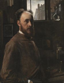 Self-Portrait, 1880. Creator: Frans Schwartz