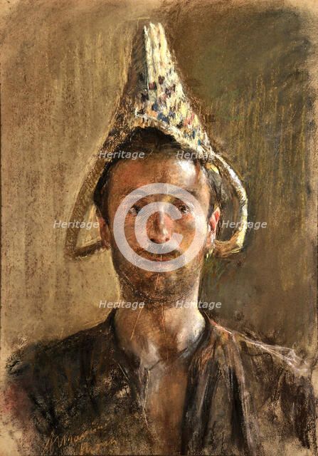 Self-Portrait, 1880. Creator: Mancini, Antonio (1852-1930).