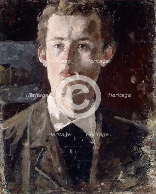 Self-portrait, 1882-1883. Creator: Munch, Edvard (1863-1944).