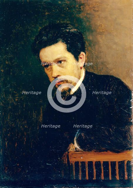 Self-Portrait, 1895. Artist: Yaroshenko, Nikolai Alexandrovich (1846-1898)