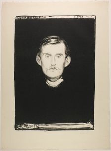 Self-Portrait, 1895. Creator: Edvard Munch