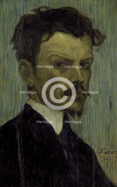 Self portrait, 1895. Creator: Olof Sager-Nelson.