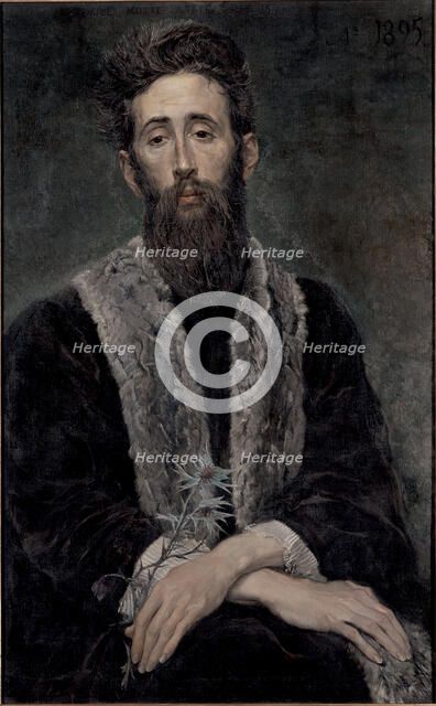 Self-portrait, 1895. Creator: Motte, Émile (1860-1931).