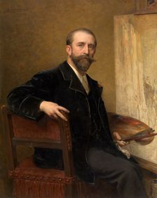 Self-portrait, 1896. Creator: Karel Ooms