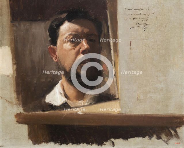 Self-portrait, 1897. Creator: Sorolla y Bastida; Joaquín (1863-1923).