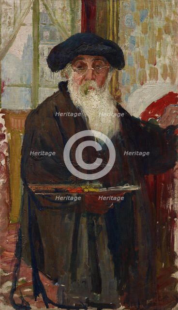 Self-portrait, 1898. Creator: Pissarro; Camille (1830-1903).