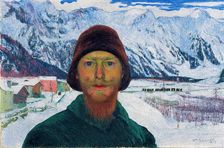 Self-Portrait, 1899. Creator: Giacometti, Giovanni (1868-1933)