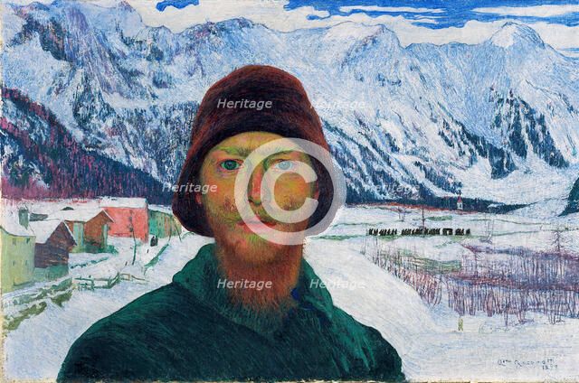 Self-Portrait, 1899. Creator: Giacometti, Giovanni (1868-1933).